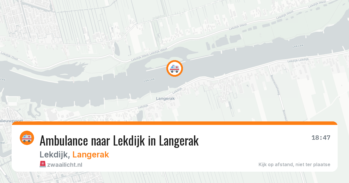 Ambulance naar Lekdijk in Langerak — 21 jun 2026