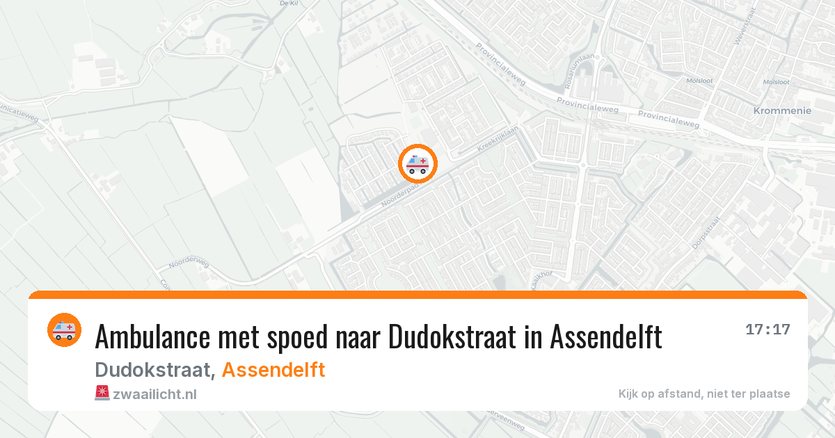 Ambulance met spoed naar Dudokstraat in Assendelft — 11 apr 2026
