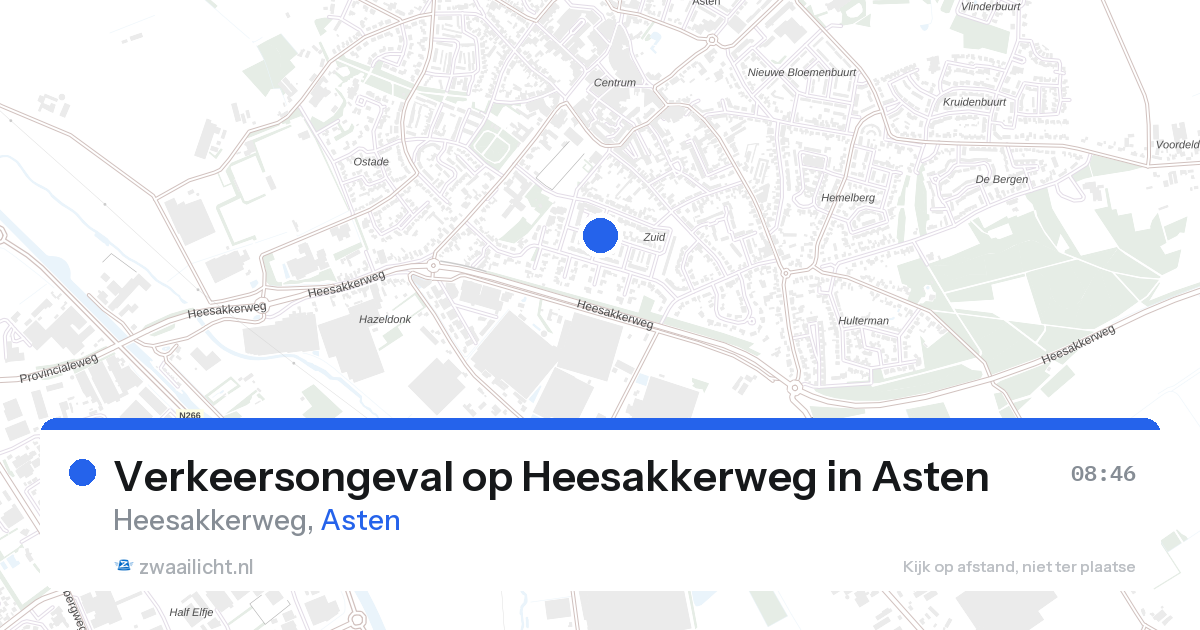 Verkeersongeval op Heesakkerweg in Asten — 26 aug 2026
