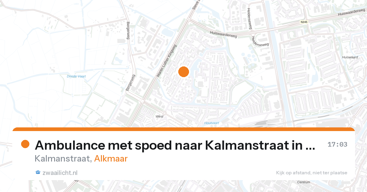 Ambulance met spoed naar Kalmanstraat in Alkmaar — 27 aug 2026