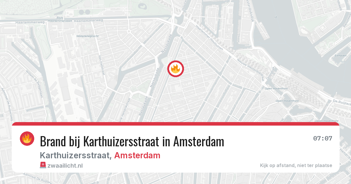 Brand bij Karthuizersstraat in Amsterdam — 14 aug 2026