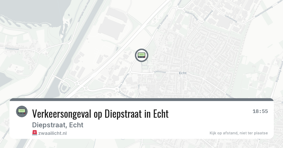 Verkeersongeval op Diepstraat in Echt — 26 jul 2026