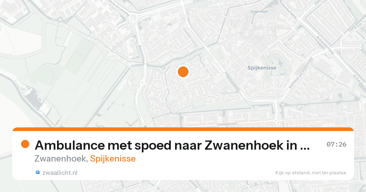 Ambulance met spoed naar Zwanenhoek in Spijkenisse — 8 feb 2026