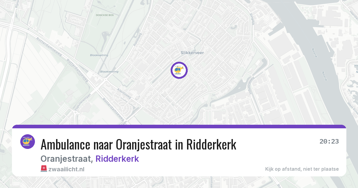Ambulance naar Oranjestraat in Ridderkerk — 31 jul 2026