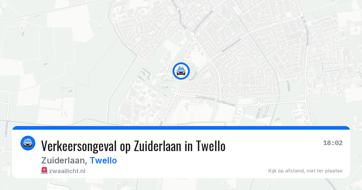 Verkeersongeval op Zuiderlaan in Twello — 27 mei 2026