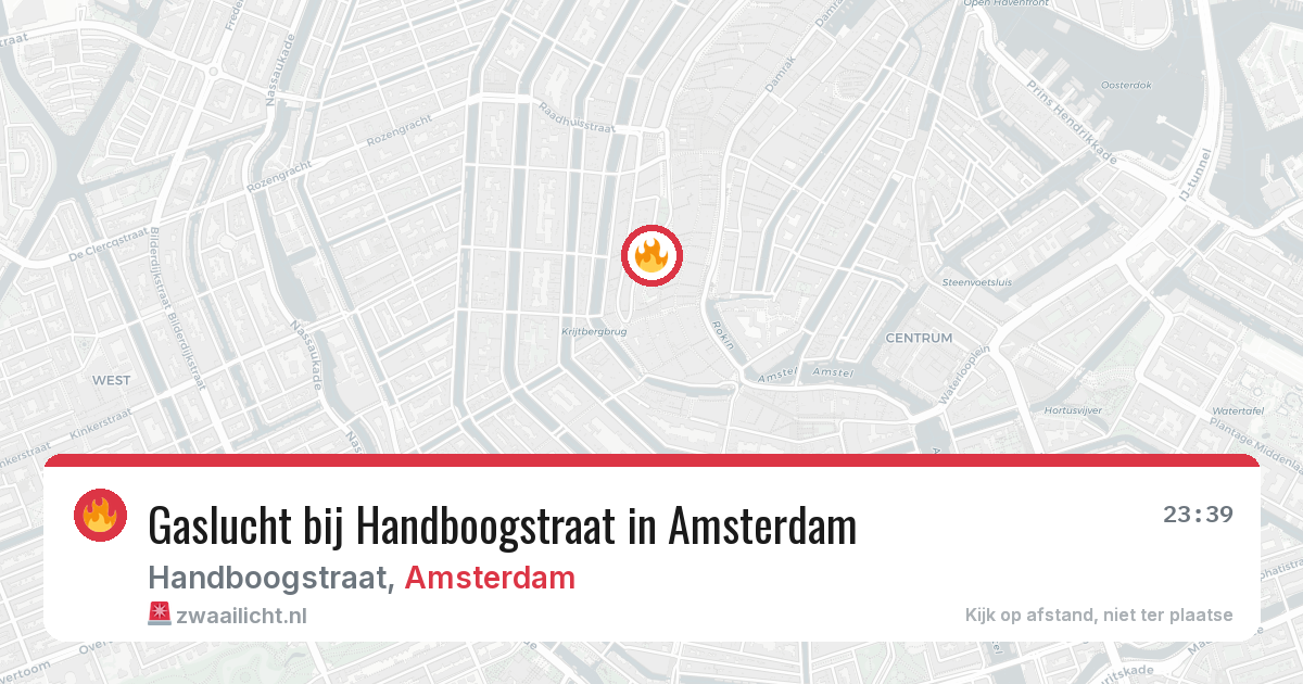 Gaslucht bij Handboogstraat in Amsterdam — 13 mei 2026
