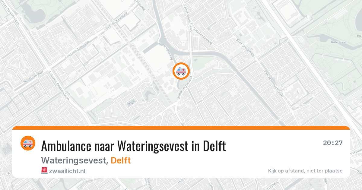 Ambulance naar Wateringsevest in Delft — 26 apr 2026