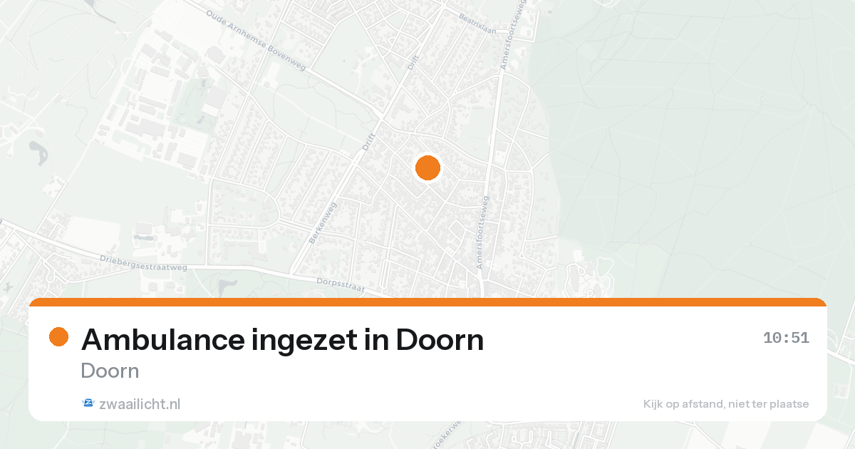 Ambulance ingezet in Doorn — 14 aug 2026