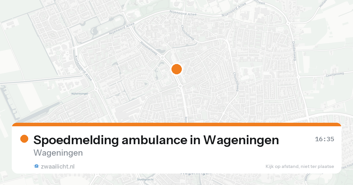 Spoedmelding ambulance in Wageningen — 16 aug 2026