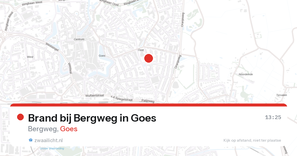 Brand bij Bergweg in Goes — 28 aug 2026