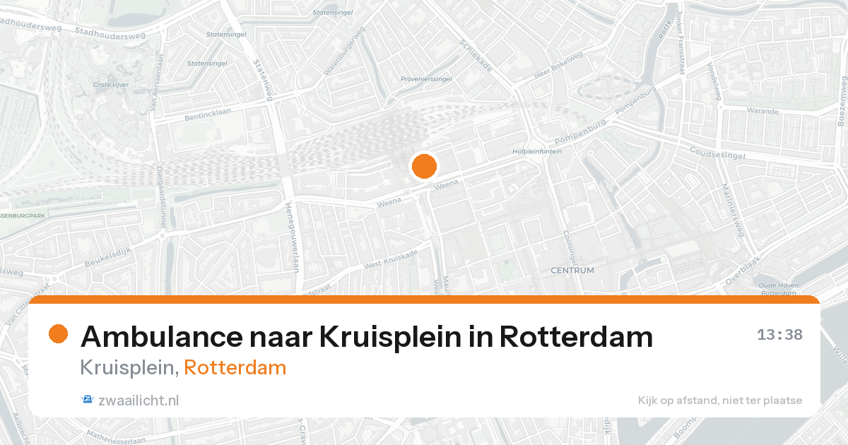 Ambulance naar Kruisplein in Rotterdam — 15 aug 2026