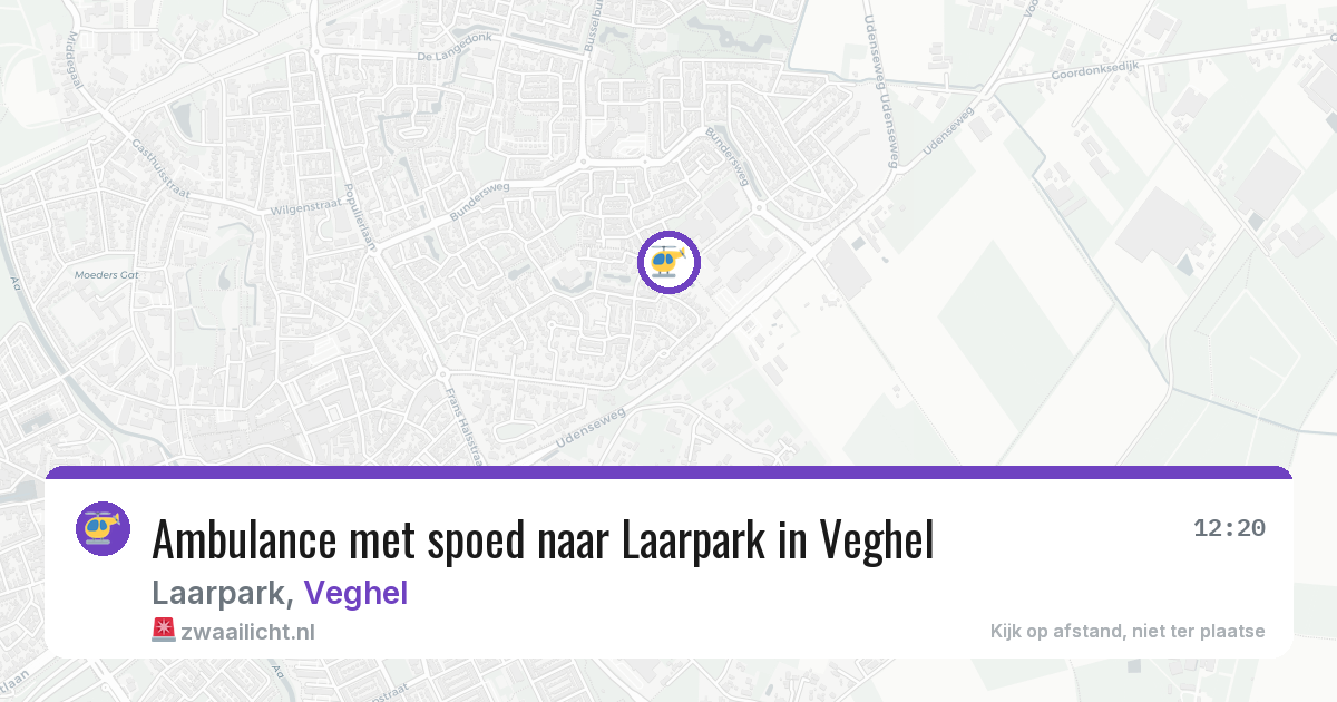 Ambulance met spoed naar Laarpark in Veghel — 1 mei 2026