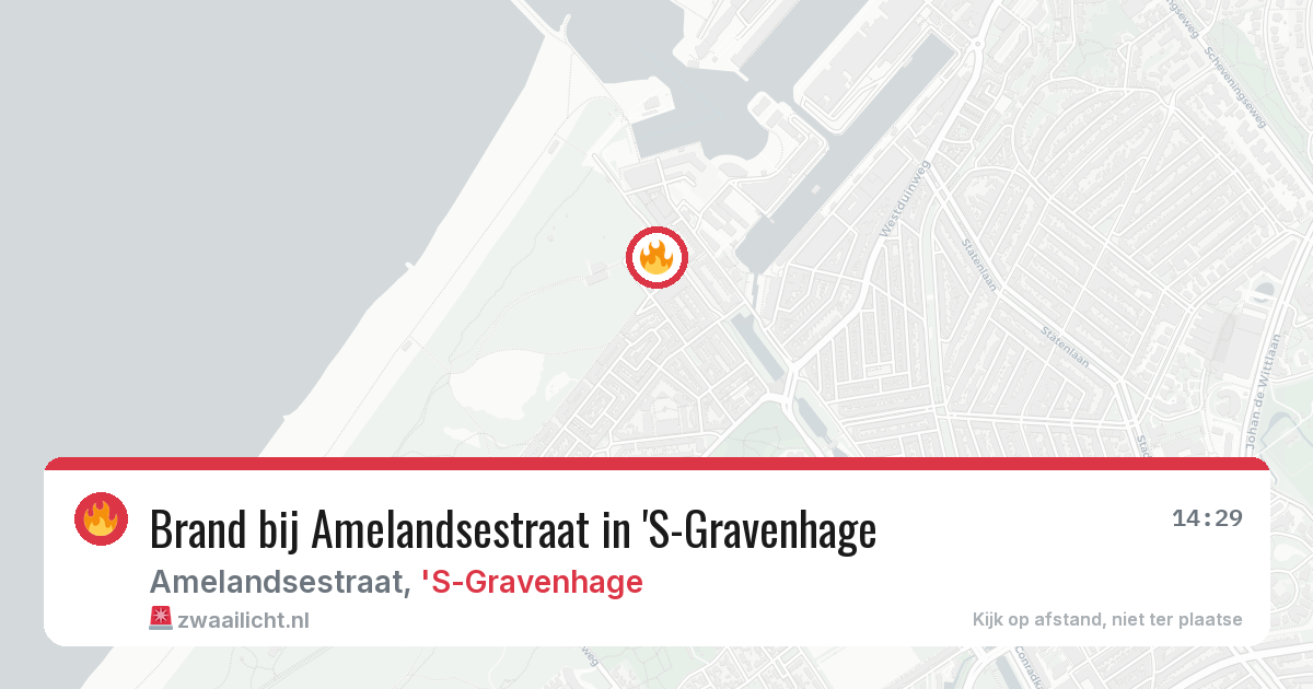 Brand bij Amelandsestraat in 'S-Gravenhage — 17 jun 2026