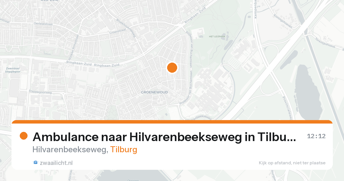 Ambulance naar Hilvarenbeekseweg in Tilburg — 7 feb 2026
