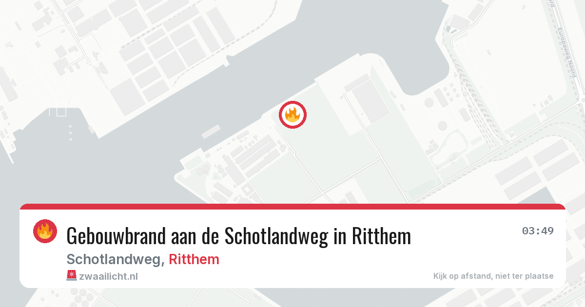 Gebouwbrand aan de Schotlandweg in Ritthem — 9 apr 2026