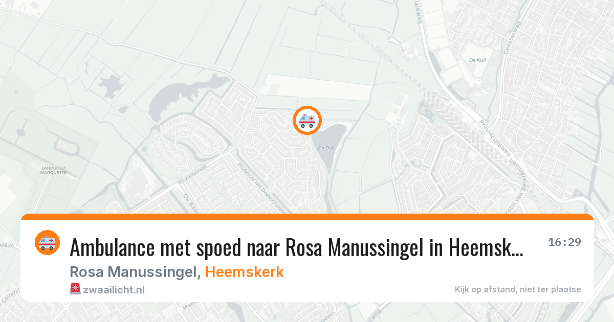Ambulance met spoed naar Rosa Manussingel in Heemskerk — 11 jun 2026