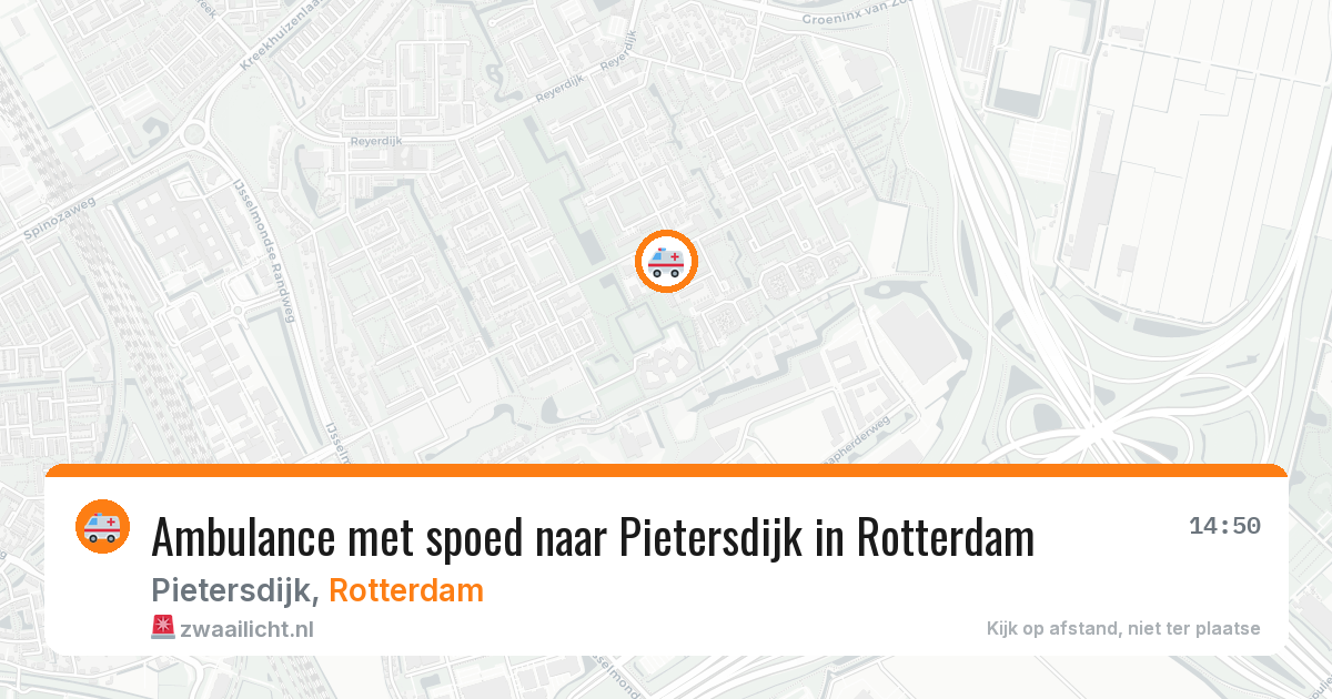 Ambulance met spoed naar Pietersdijk in Rotterdam — 20 jun 2026