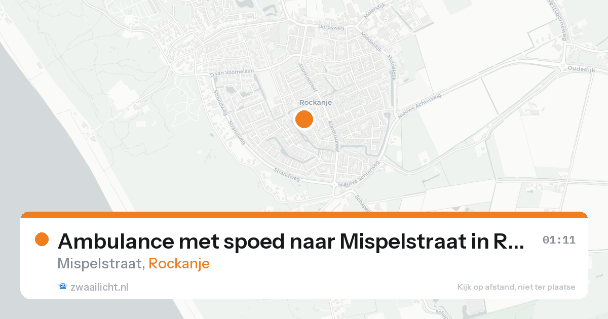 Ambulance met spoed naar Mispelstraat in Rockanje — 18 aug 2026