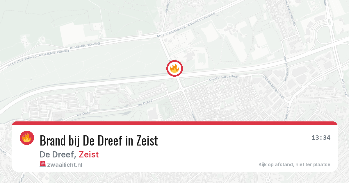 Brand bij De Dreef in Zeist — 4 jun 2026