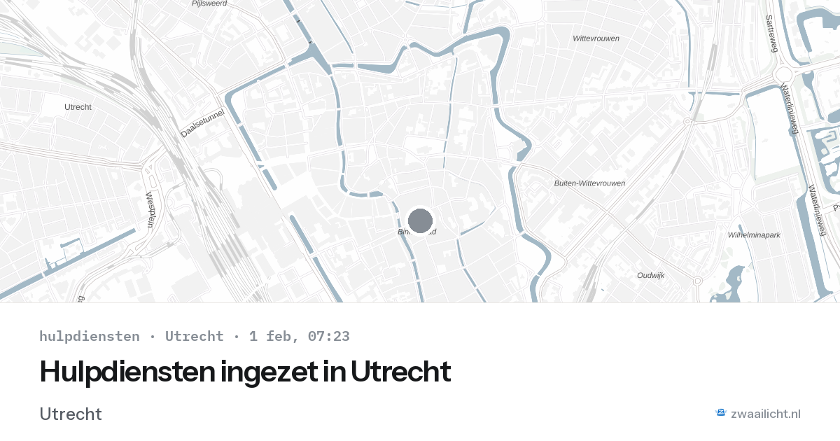 Hulpdiensten ingezet in Utrecht — 1 feb 2026 | 🚨 Zwaailicht.nl
