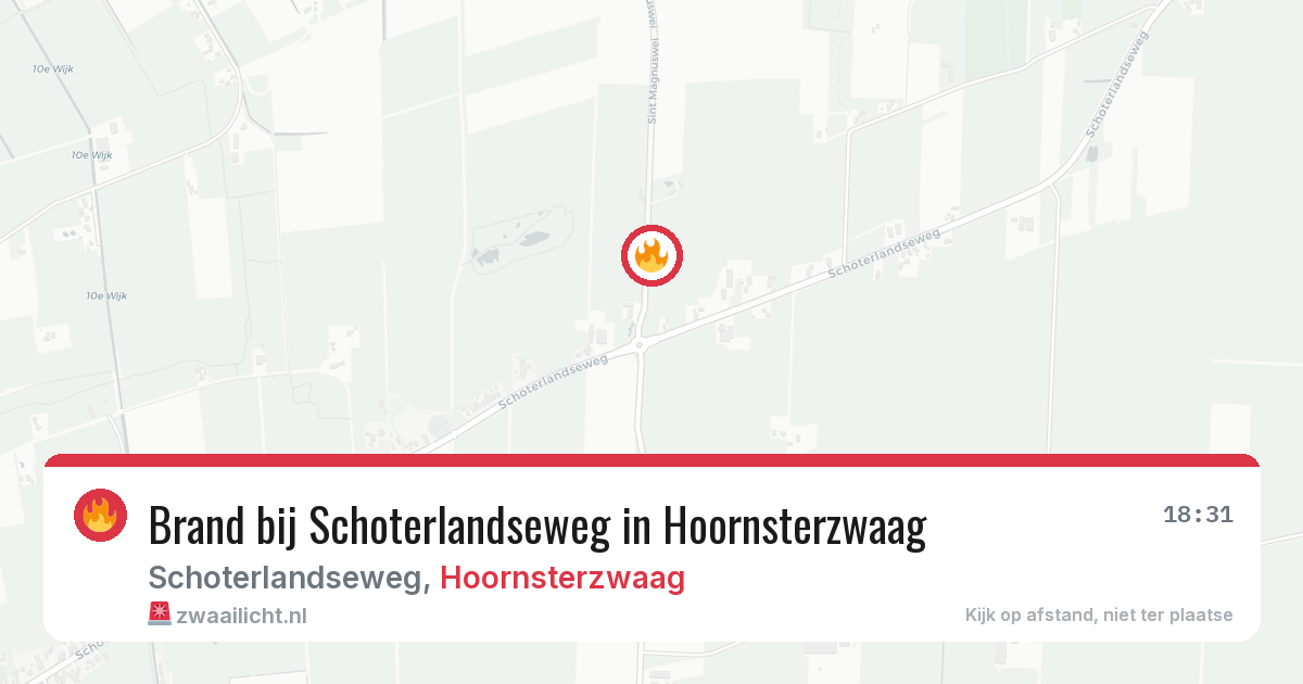 Brand bij Schoterlandseweg in Hoornsterzwaag — 6 mrt 2026