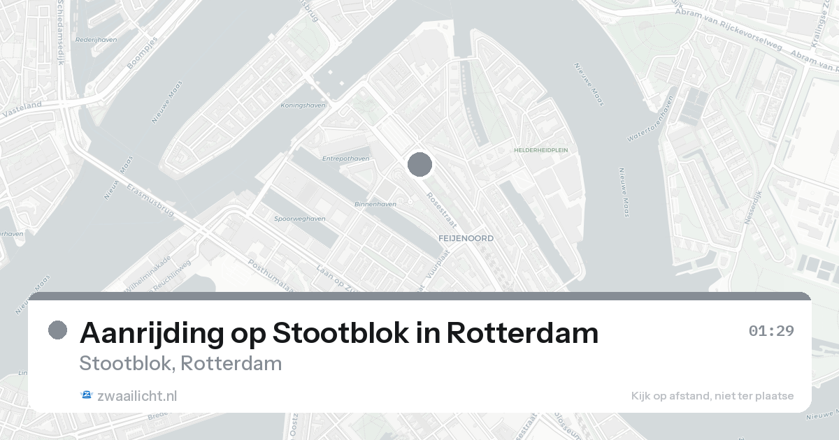 Aanrijding op Stootblok in Rotterdam — 8 feb 2026