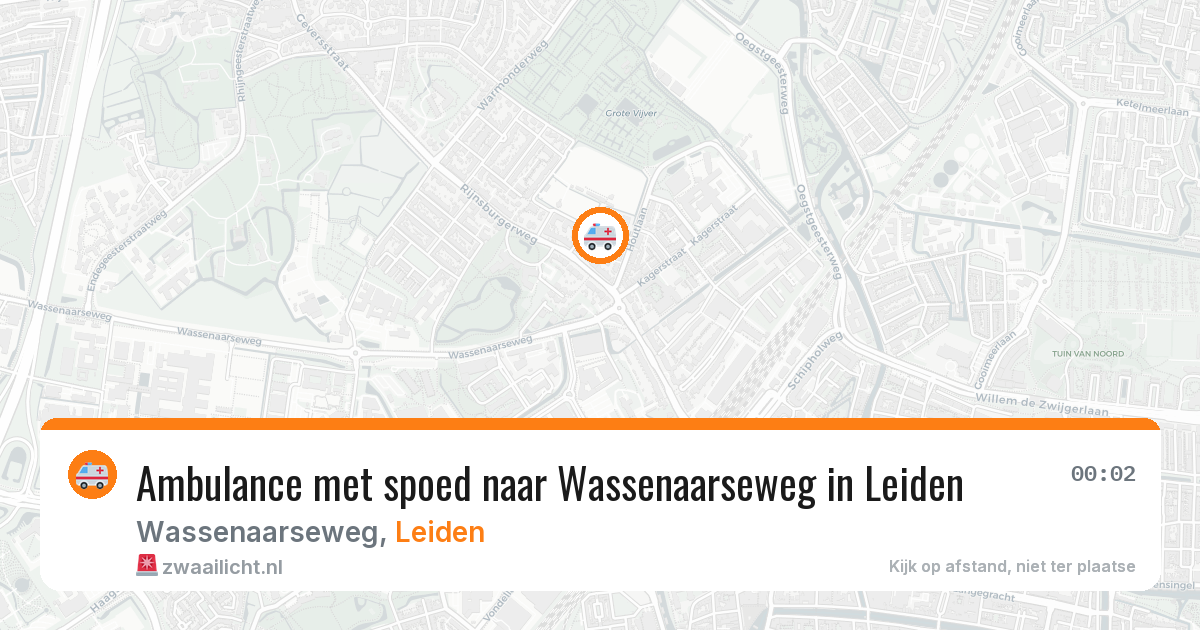 Ambulance met spoed naar Wassenaarseweg in Leiden — 19 mrt 2026