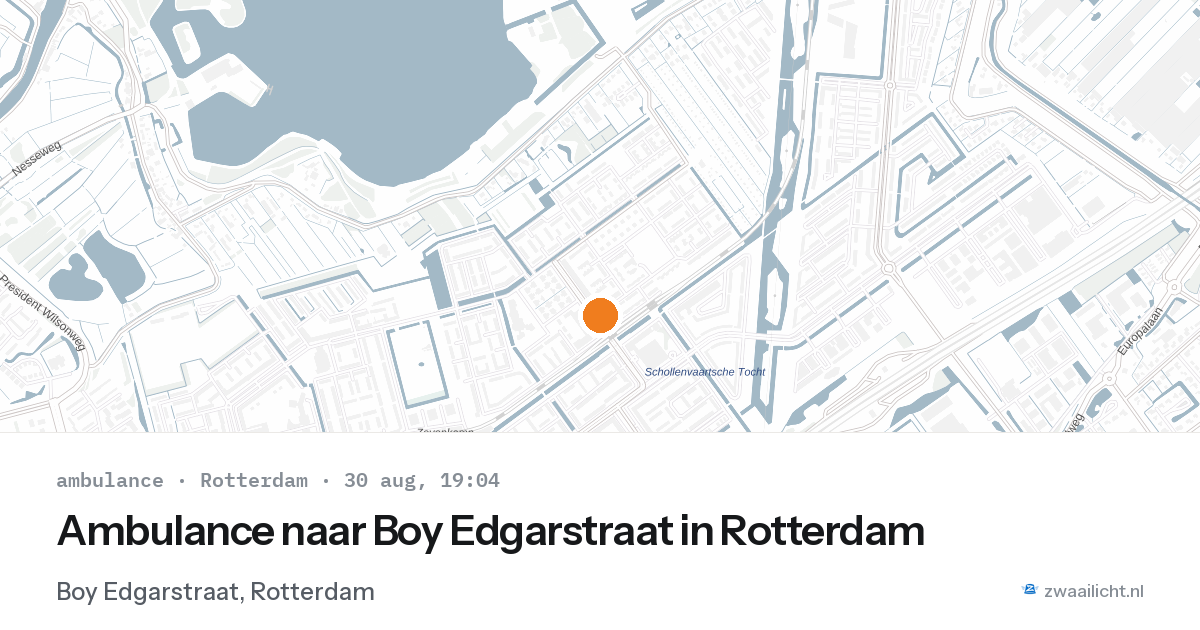 Ambulance naar Boy Edgarstraat in Rotterdam — 30 aug 2026