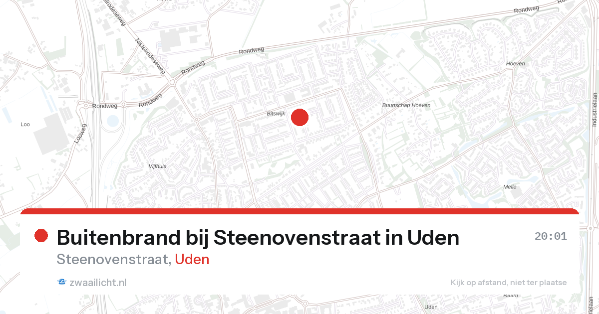 Buitenbrand bij Steenovenstraat in Uden — 26 aug 2026