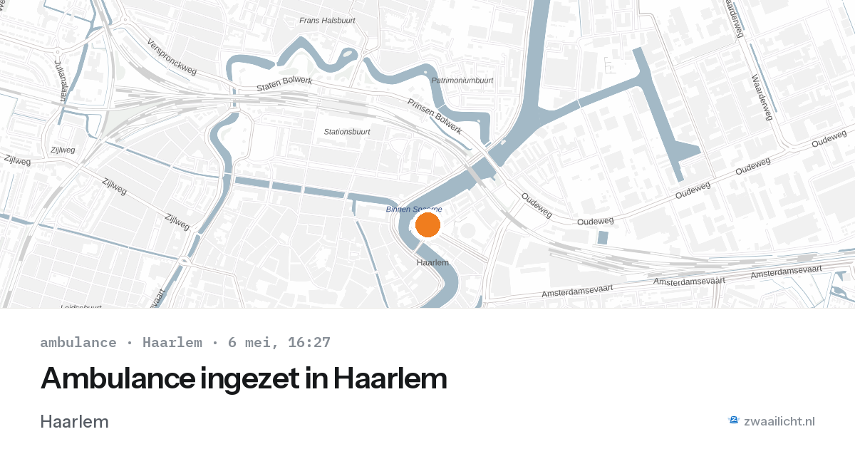 Ambulance ingezet in Haarlem — 6 mei 2026