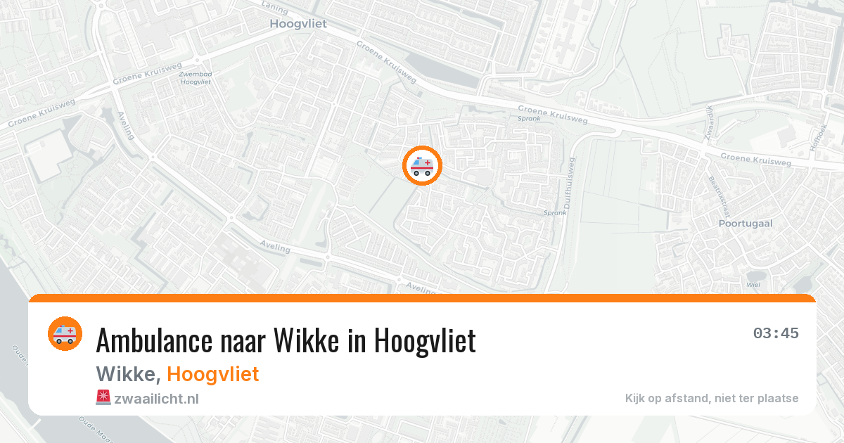 Ambulance naar Wikke in Hoogvliet — 13 jul 2026