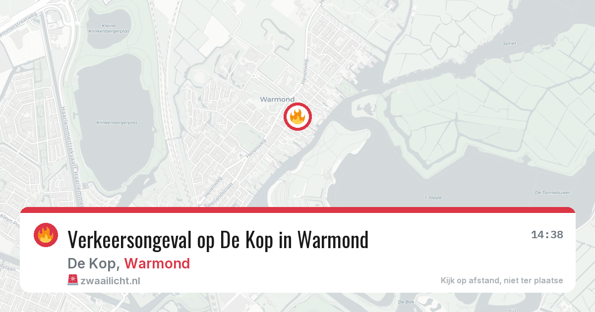 Verkeersongeval op De Kop in Warmond — 26 jun 2026