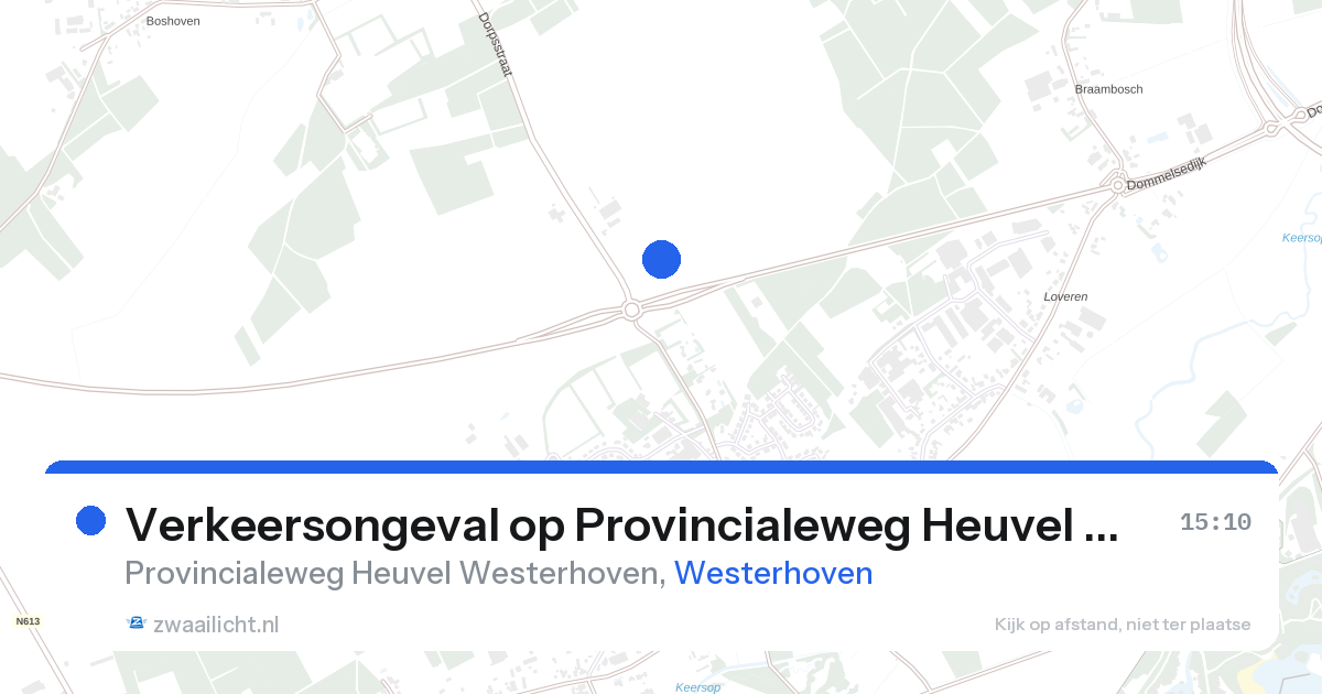 Verkeersongeval op Provincialeweg Heuvel Westerhoven in Westerhoven — 22 aug 2026