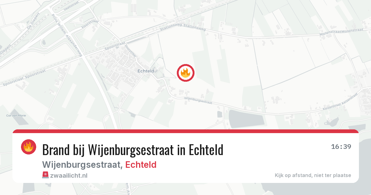 Brand bij Wijenburgsestraat in Echteld — 31 mei 2026