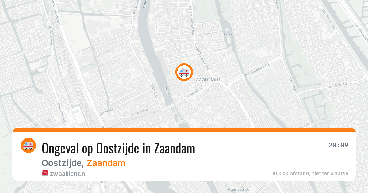 Ongeval op Oostzijde in Zaandam — 26 apr 2026