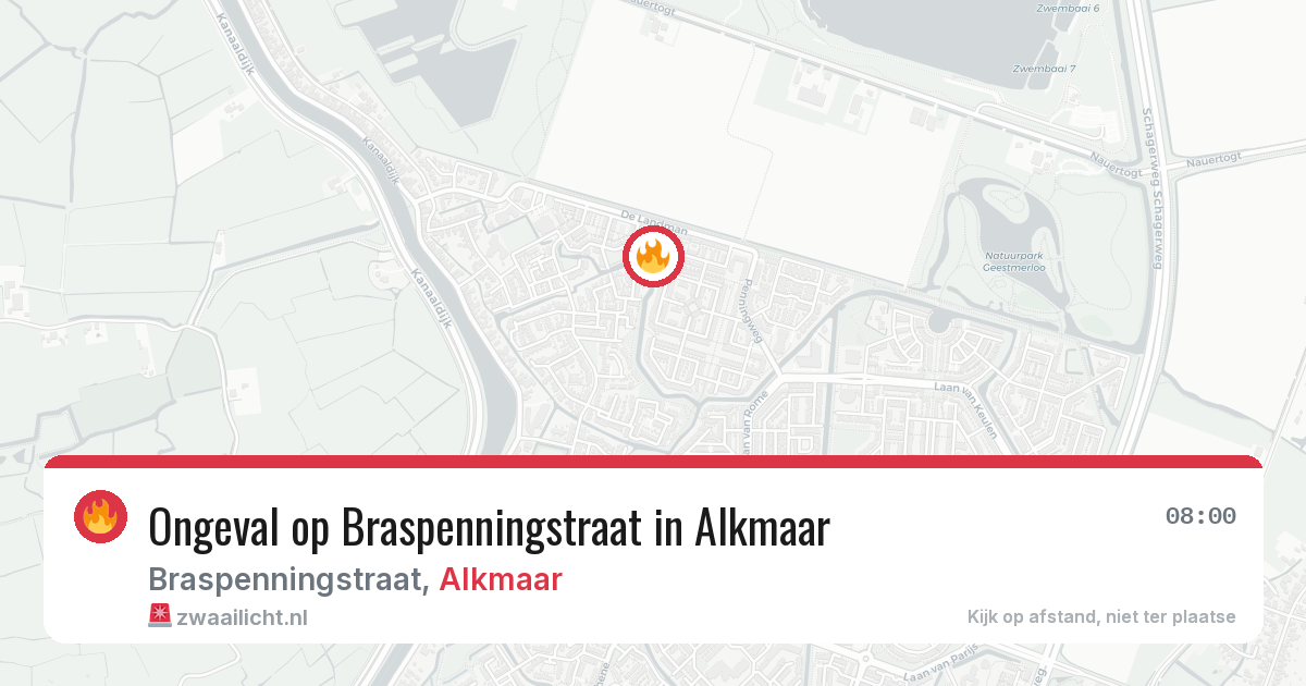 Ongeval op Braspenningstraat in Alkmaar — 17 jun 2026
