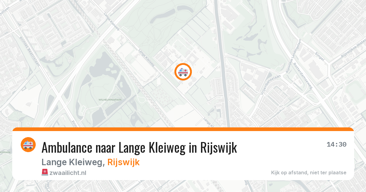 Ambulance naar Lange Kleiweg in Rijswijk — 23 mei 2026