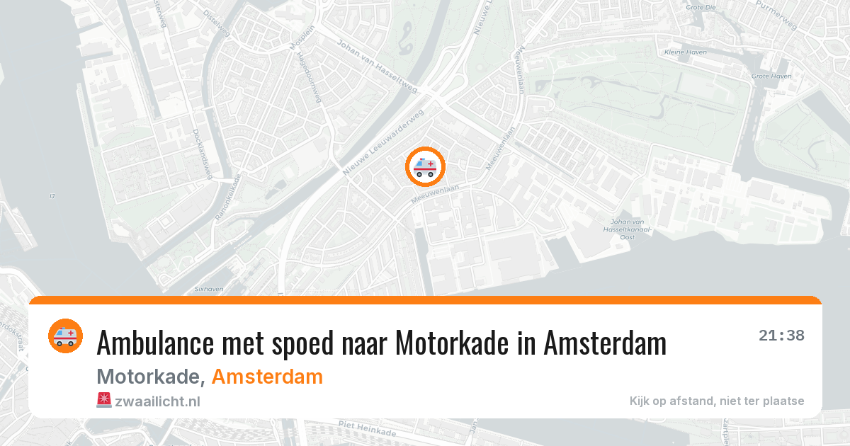 Ambulance met spoed naar Motorkade in Amsterdam — 8 jun 2026