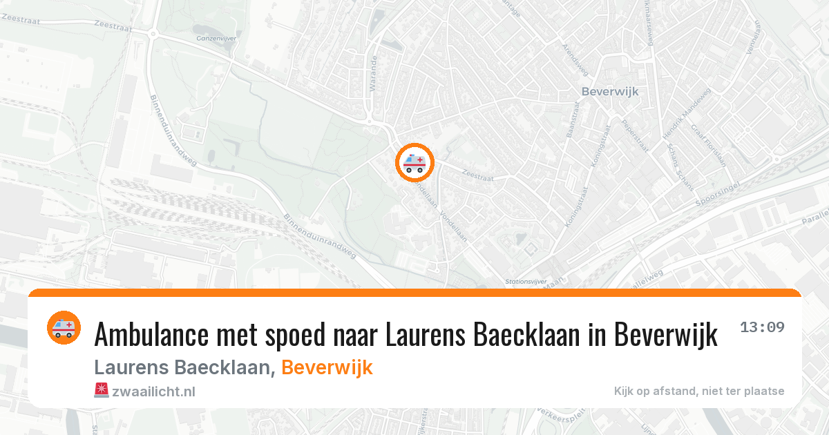 Ambulance met spoed naar Laurens Baecklaan in Beverwijk — 19 jun 2026