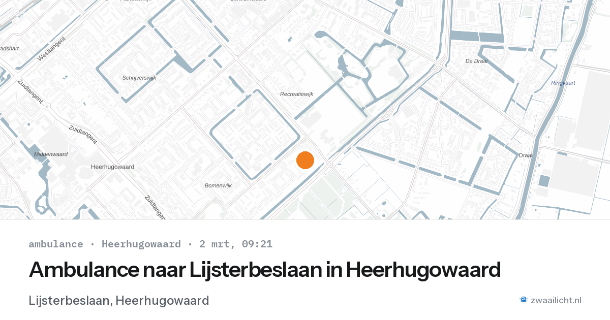 Ambulance naar Lijsterbeslaan in Heerhugowaard — 2 mrt 2026