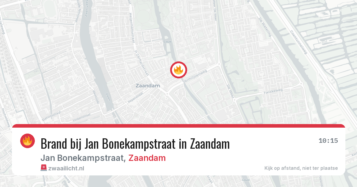 Brand bij Jan Bonekampstraat in Zaandam — 5 jul 2026