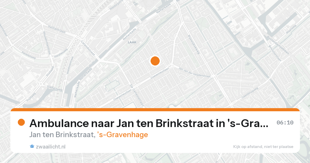 Ambulance naar Jan ten Brinkstraat in 's-Gravenhage — 24 aug 2026