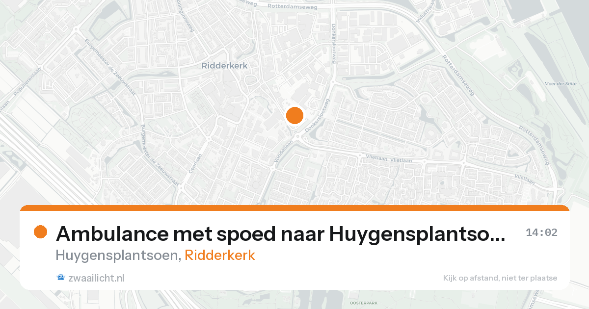 Ambulance met spoed naar Huygensplantsoen in Ridderkerk — 4 jun 2026