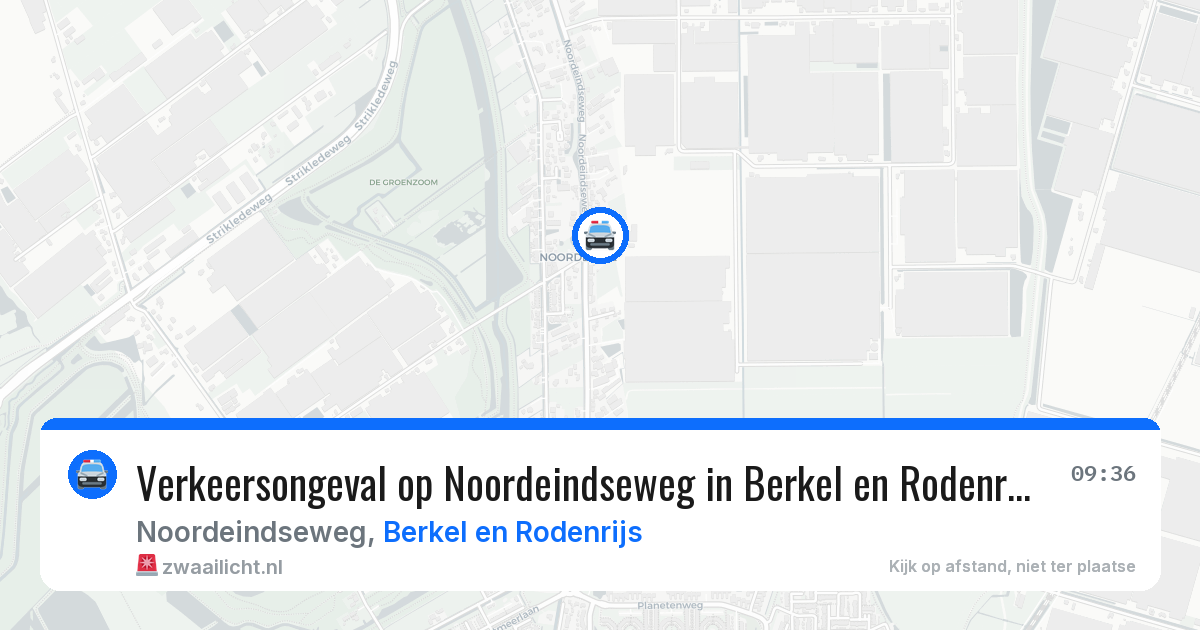 Verkeersongeval op Noordeindseweg in Berkel en Rodenrijs — 2 apr 2026