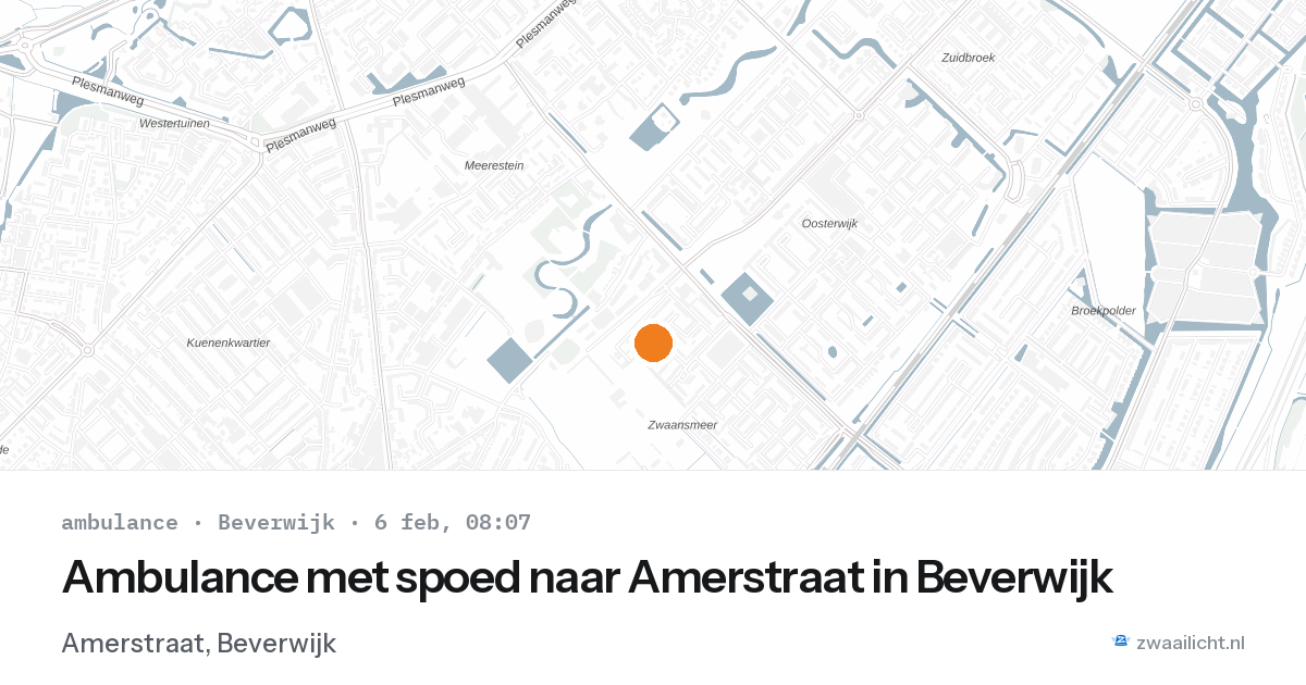 Ambulance met spoed naar Amerstraat in Beverwijk — 6 feb 2026