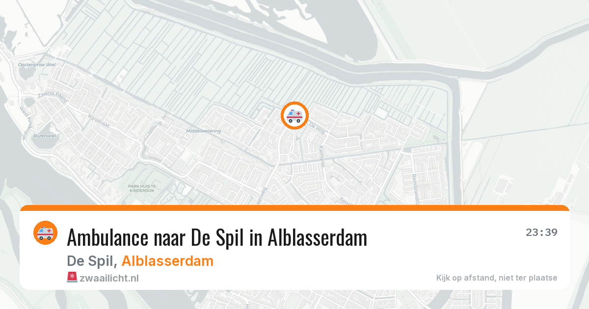 Ambulance naar De Spil in Alblasserdam — 21 jul 2026