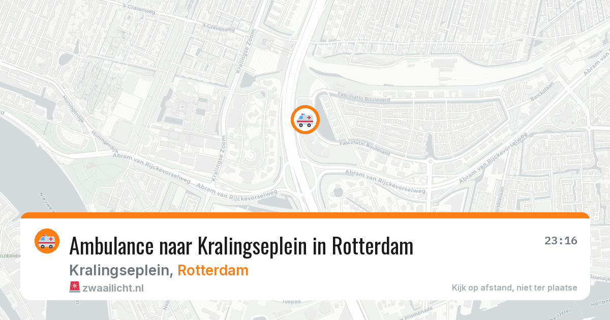 Ambulance naar Kralingseplein in Rotterdam — 14 apr 2026