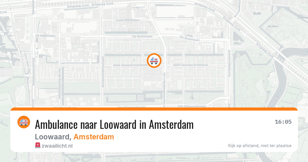 Ambulance naar Loowaard in Amsterdam — 1 apr 2026