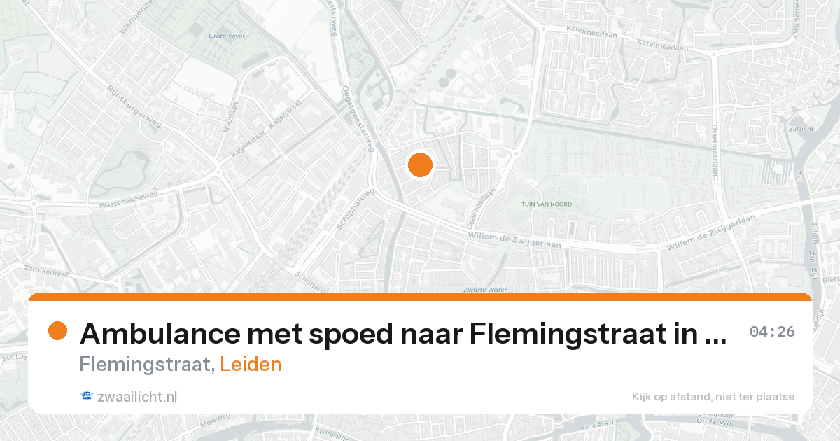 Ambulance met spoed naar Flemingstraat in Leiden — 13 mei 2026