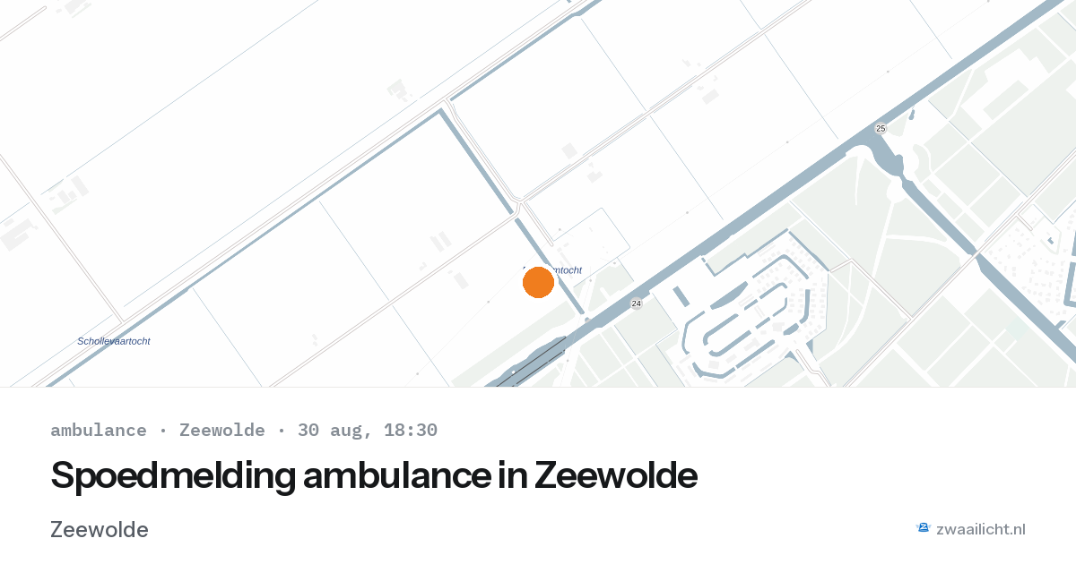 Spoedmelding ambulance in Zeewolde — 30 aug 2026